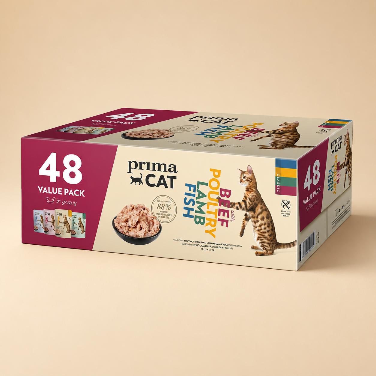 PrimaCat Classic valuepack 48x85g